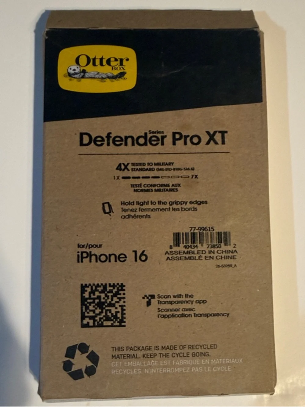 NWT OtterBox Defender Pro XT Gray and Orange Camouflage Phone 16 Case